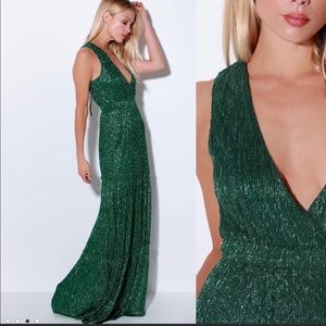 LuLu’s | Falling Star Teal Sparkle Maxi Dress New